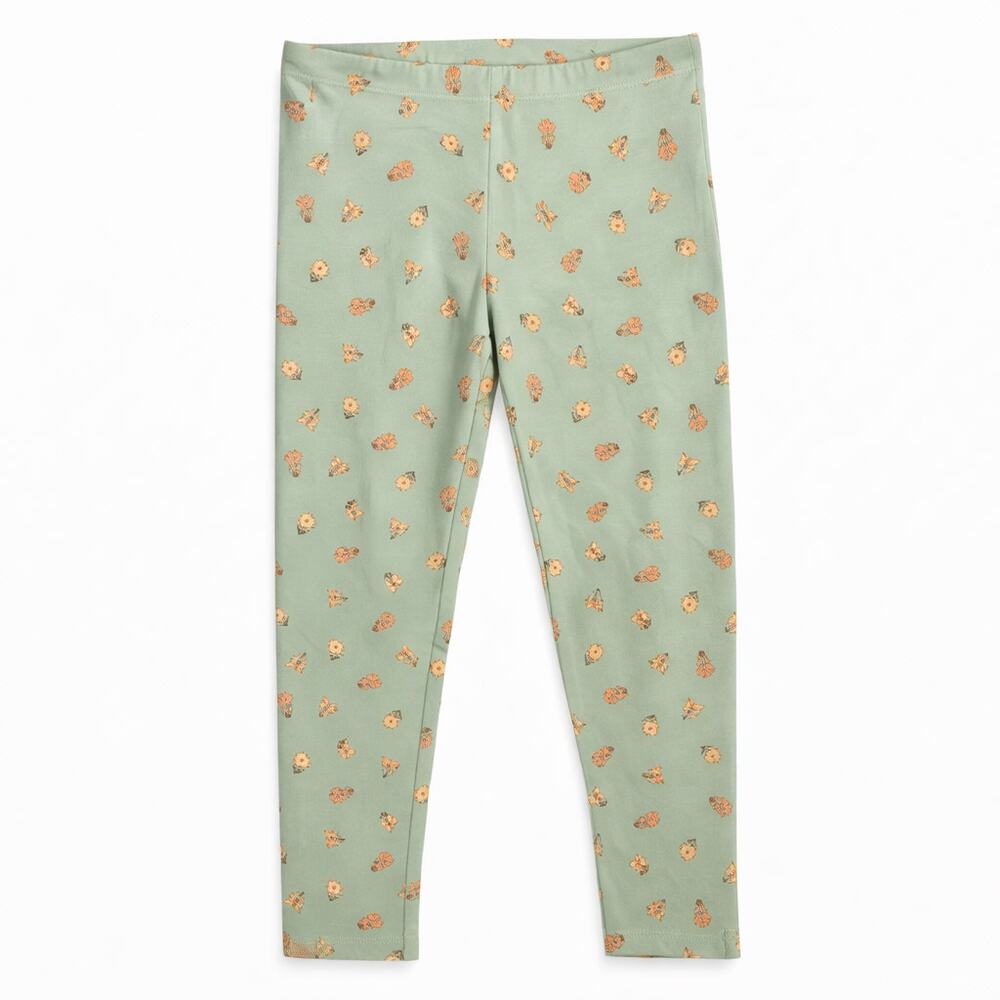 Tea Collection Sage Green Floral Leggings Girls Size 16 NWOT